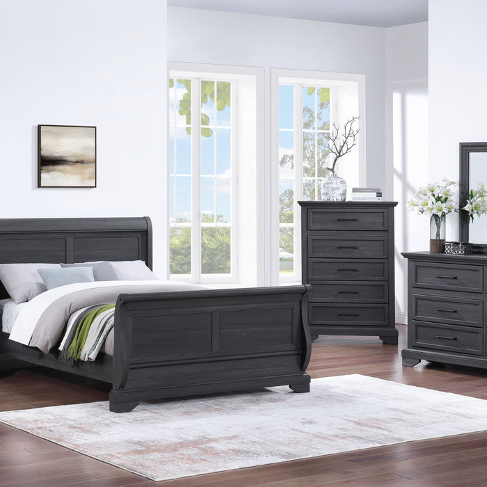 Colville - 2-Drawer Nightstand With USB Charging Port - Charcoal