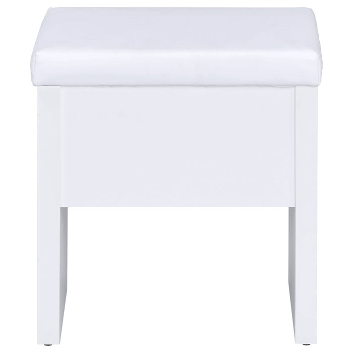 Walsh - Makeup Vanity Table With Mirror And Stool - White
