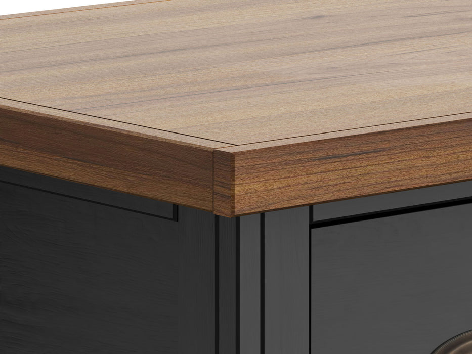 Essex - Writing Desk - Black, Whiskey