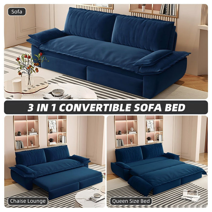 Pull Out 3-In-1 Convertible Sleeper Sofa