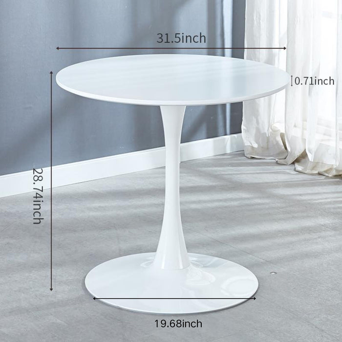 Mid-Century Tulip Table With Round Top, Pedestal Base