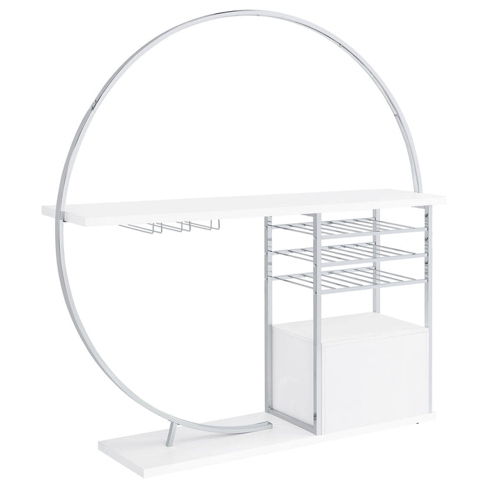 Casey - 2 Door Home Bar Storage Bar With Customizable Lighting - White