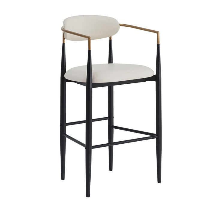 Upholstered Barstools With Back For Kitchen (Set of 2)