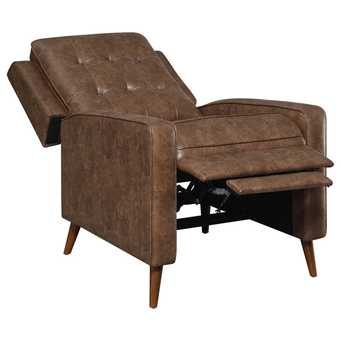 Davidson - Upholstered Tufted Push Back Recliner - Brown