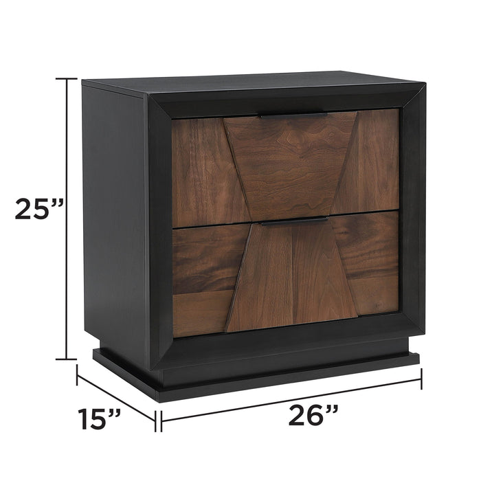 Houston - 2 Drawer Nightstand - Walnut