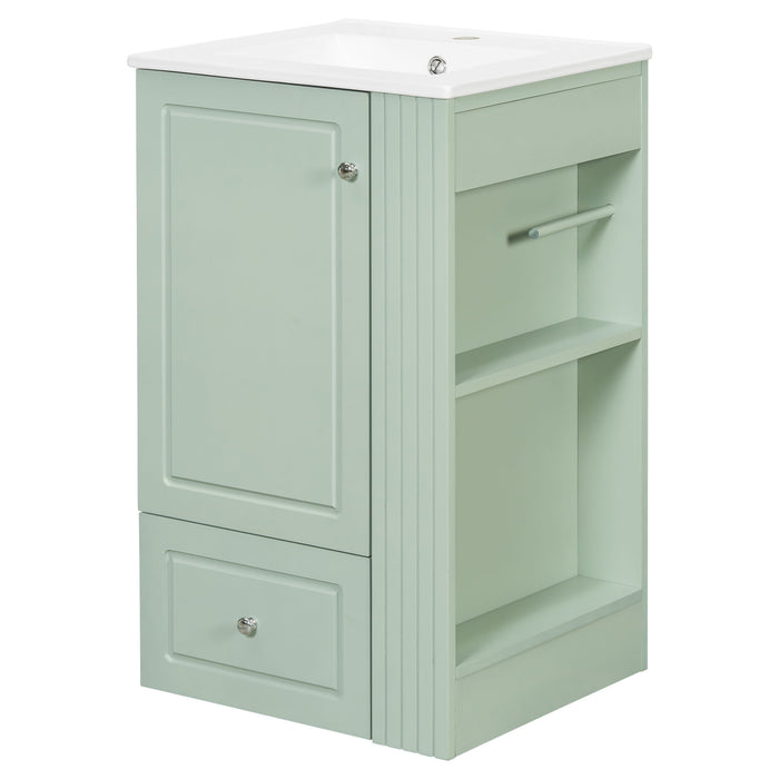 Modern Freestanding Bathroom Vanity With Sink, Soft-Close Drawer, Towel Bar