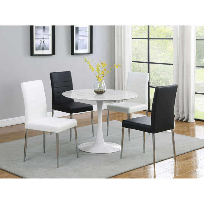 Upholstered Dining Chairs (Set of 4) - Black