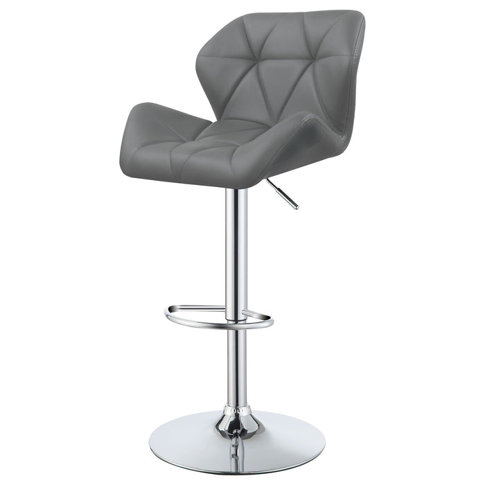 Adjustable Bar Stool With Height-Adjustable Base (Set of 2)