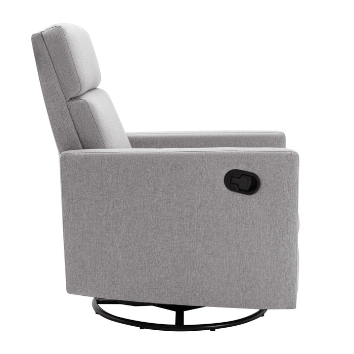 Modern Upholstered Rocker Nursery Chair Plush Seating Glider Swivel Recliner Chair