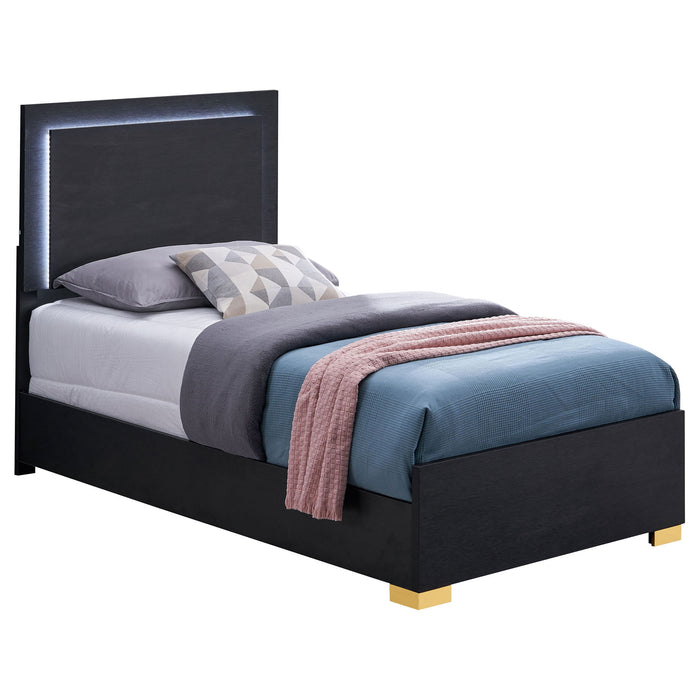 Jeremiah - LED Panel Bed With Touch Controlled Lighting
