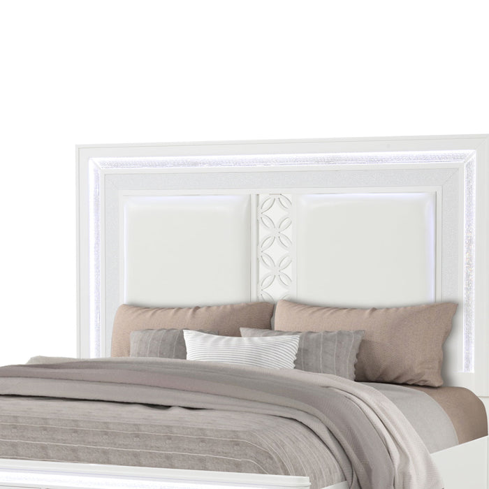 Abigale - Bed & LED Lighting And 2 Drawer Storage Footboard