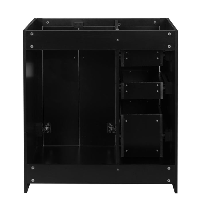 Retro Style Bathroom Vanity With 3 Drawers & Soft-Closing Doors