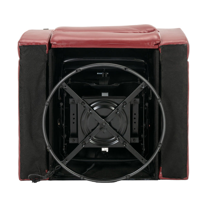 270 Degree Swivel Power Recliner With Tray Table, Phone Holder, Cup Holder, USB Port