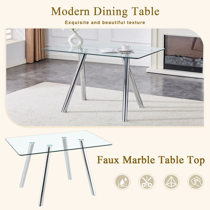Dining Table With Transparent Surface
