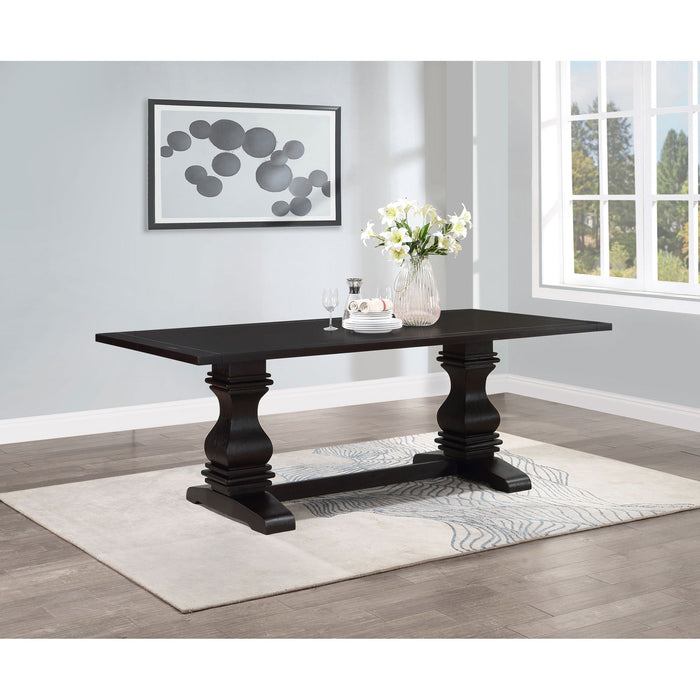 Villeneuve - Rectangular Double Pedestal Dining Table - Rustic