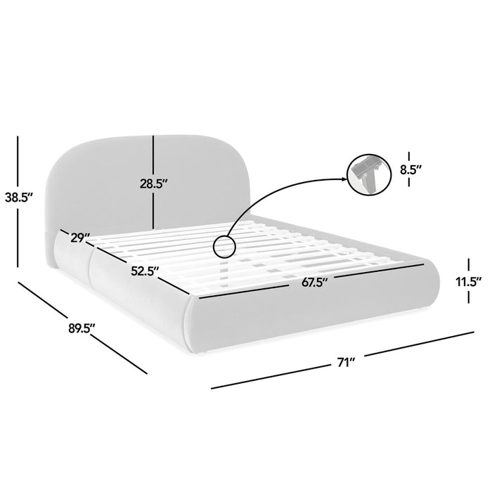 Archie Puffy Grounded - Upholstered Platform Bed