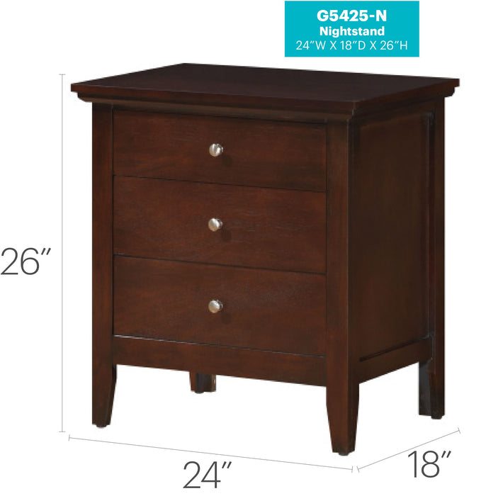 Hammond - 3 Drawer Nightstand - Cappuccino