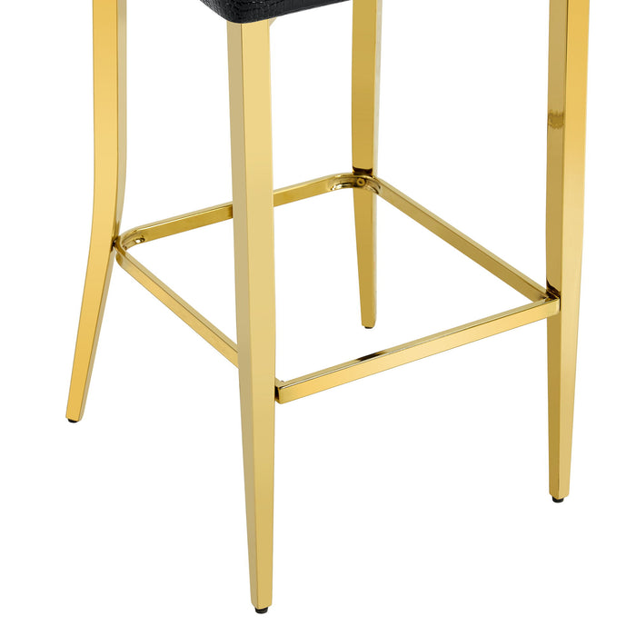 Bar Chairs With Crystal Clasp Design (Set of 2)