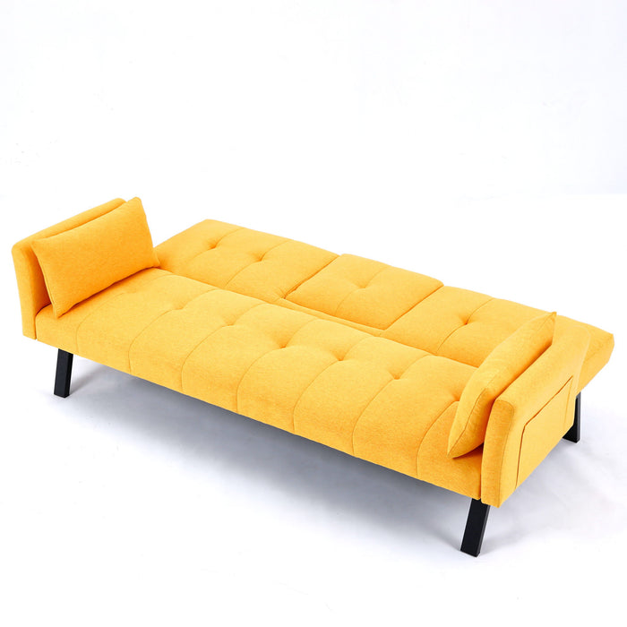 Sofa Bed With Foldable Design And Cup Holder
