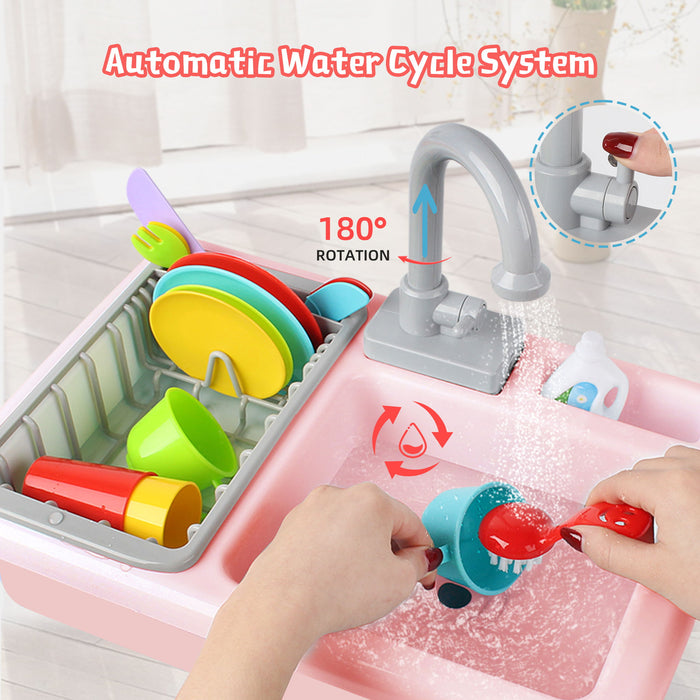 Kids Play Kitchen With Mud Kitchen Set & Water Play Toys For Outdoor Use - Green