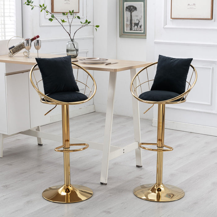 Unique Design Bar Chair, 360 Degree Rotation, Adjustable Height, Suitable For Dining Room And Bar