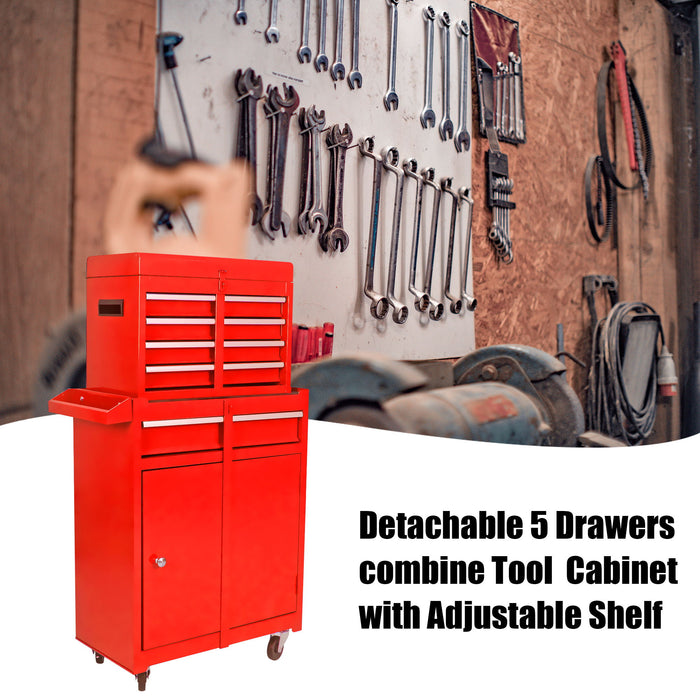 High Capacity Rolling Tool Chest With Wheels And Drawers, Storage Cabinet