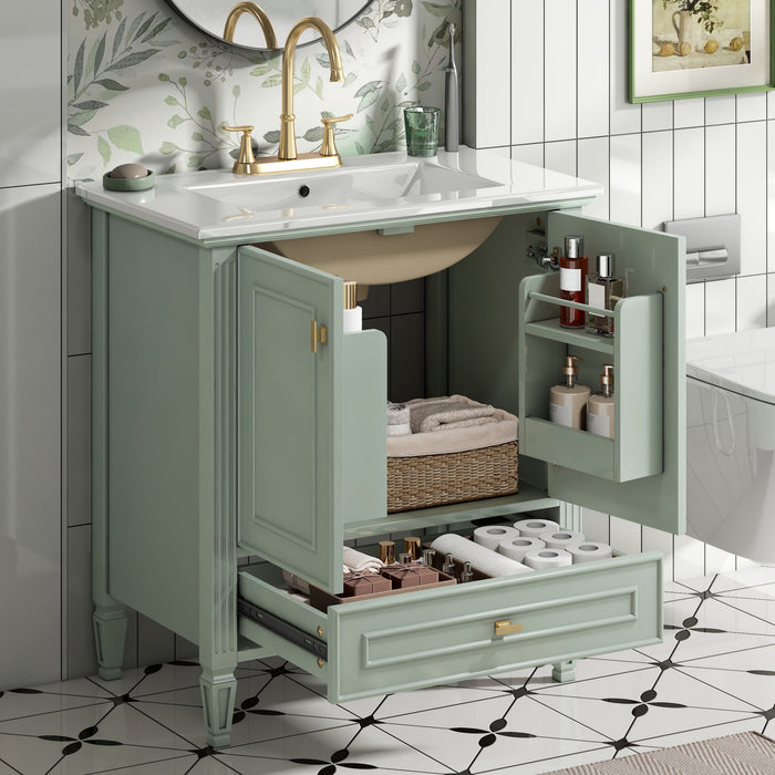 Freestanding Vanity With 1 Drawer & 2 Soft Close Doors With Door Mounted Storage