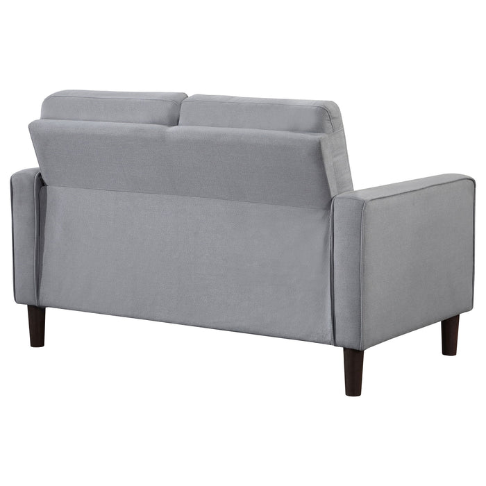 Harvey - Tufted Loveseat With Track Arm Design