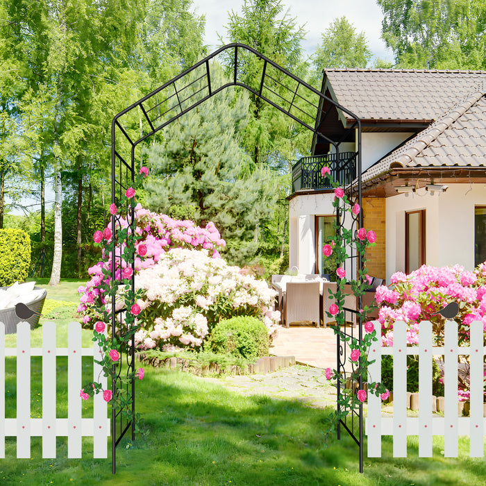Garden Arch, Climbing Plants Support Outdoor - Black