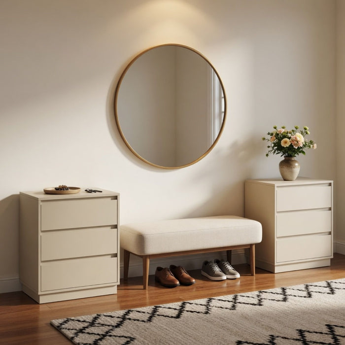 3 Drawer Nightstand, Bedroom Side Table