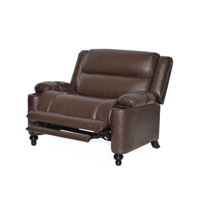 Tufted Design Wide Manual Recliner Chair