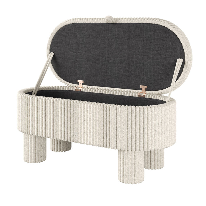 Storage Ottoman Upholstered Bench With Lift Top Storage For Bedroom