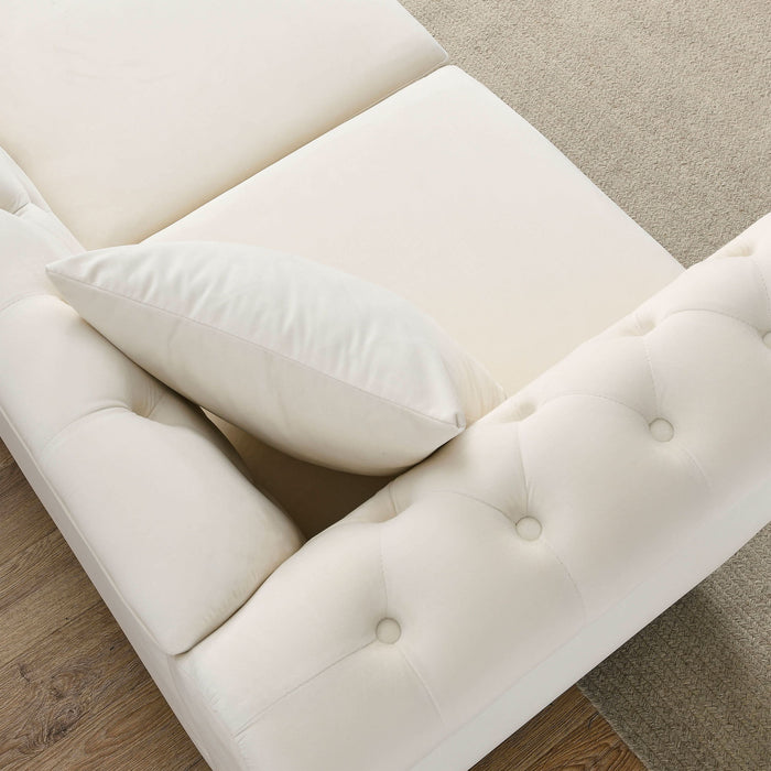 Chesterfield Sofa With Rolled Arms And Nailhead Trim