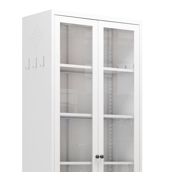 Kitchen Pantry Cabinet With 5 Adjustable Shelves, Freestanding Storage For Kitchen - White