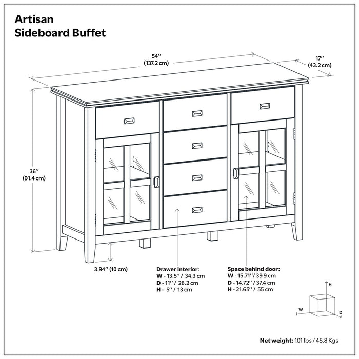Artisan - Sideboard Buffet - Rustic Brown