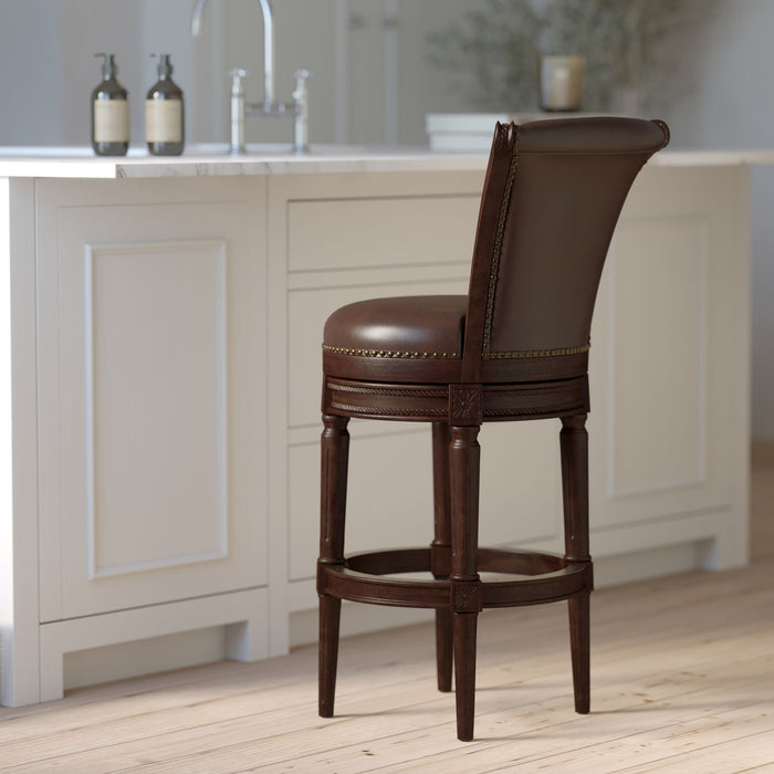 Swivel Barstool With High-Back