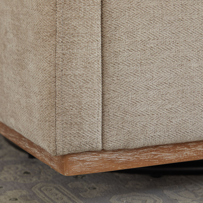 Square Upholstered Swivel Accent Chair