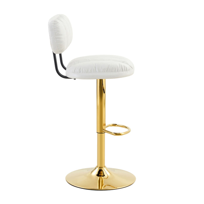 Adjustable Height Bar Stools & Footrest For Kitchen Island (Set of 2)