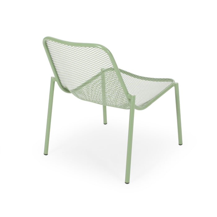 Outdoor Iron Chair With Mesh Design
