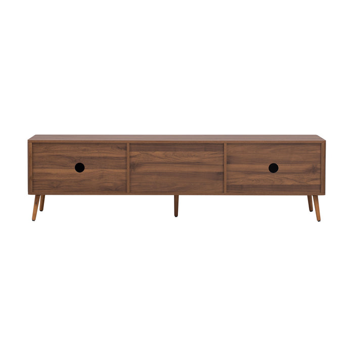 TV Stand With 2 Drawers, Media Console Table For TVs Up To 80'' For Living Room - Walnut
