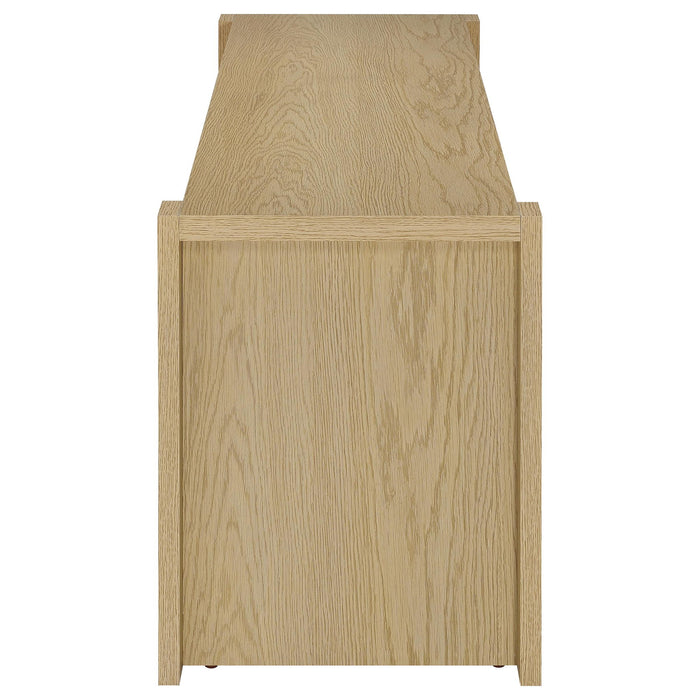 Susac - 3 Piece Entertainment Center With TV Stand And Media Towers - Light Oak