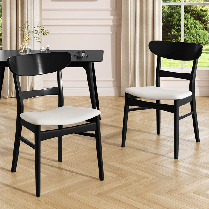 Modern Dining Chairs With Cushioned Seat (Set of 2)