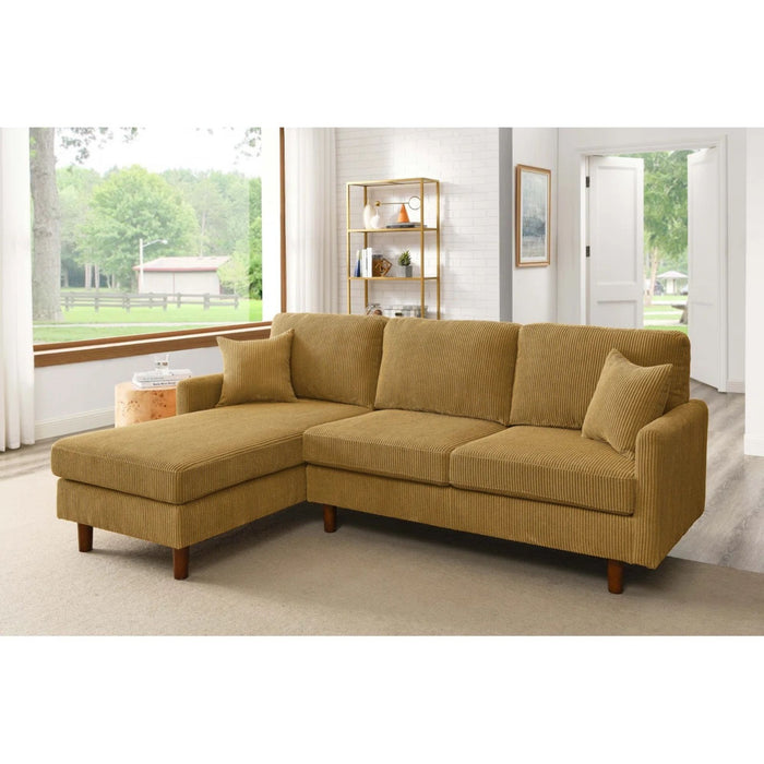 Upholstered Sectional With Toss Pillows