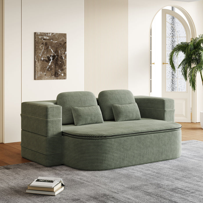 2 In 1 Foldable Sofa Bed With Multi Functional Blanket