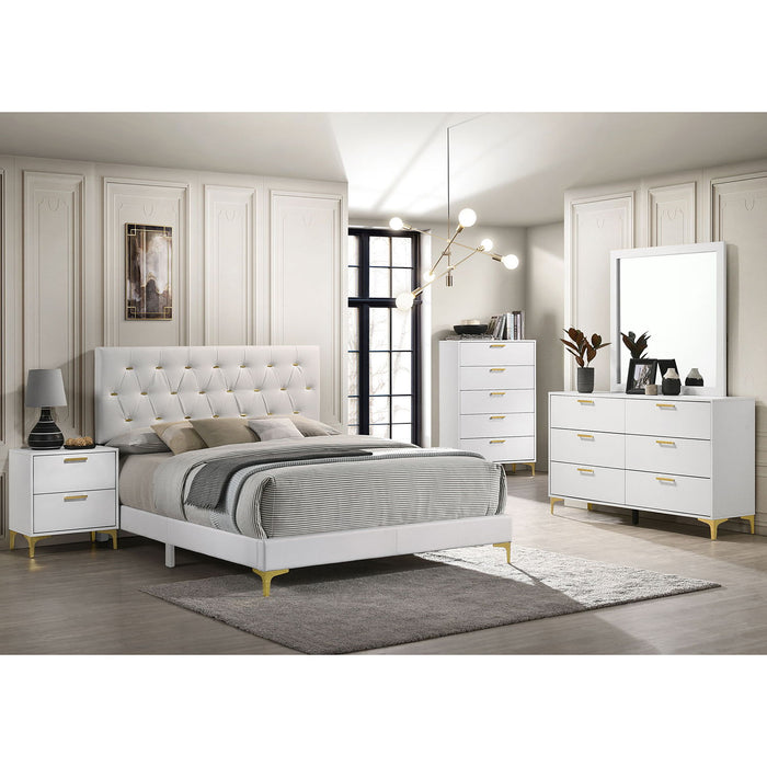 James - 6 Drawer Dresser With Mirror - White