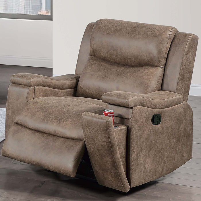 Modern Manual Motion Living Room Set With Hidden Cup Holders