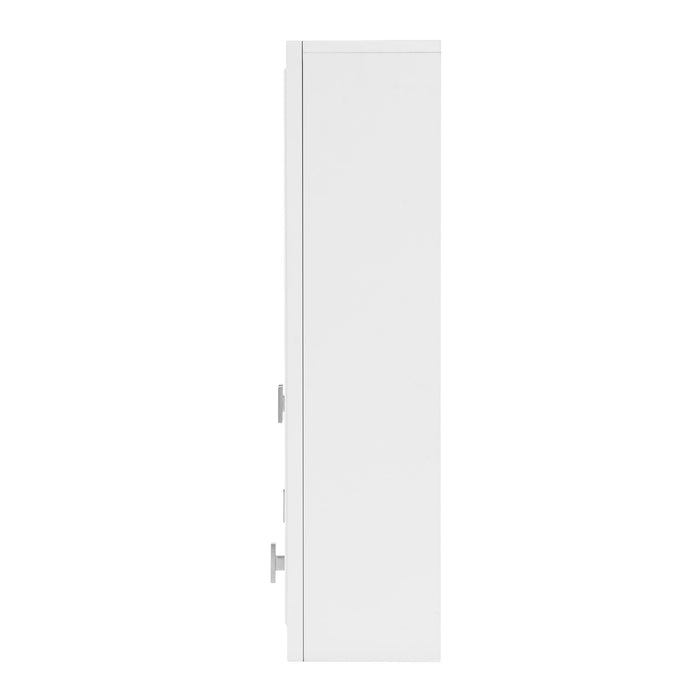 Bathroom Cabinet With 5 Adjustable Shelves, Wall-Mounted Medicine Cabinet, Soft-Closing Hinges, Open Shelving Design - White