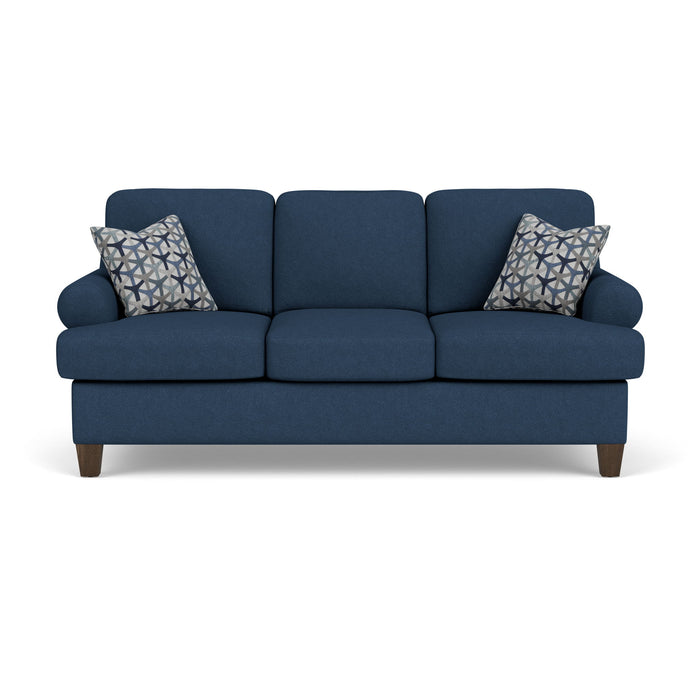 Moxy - Fabric Sofa, T-Shaped Seat Cushion, Curved Sock Arms