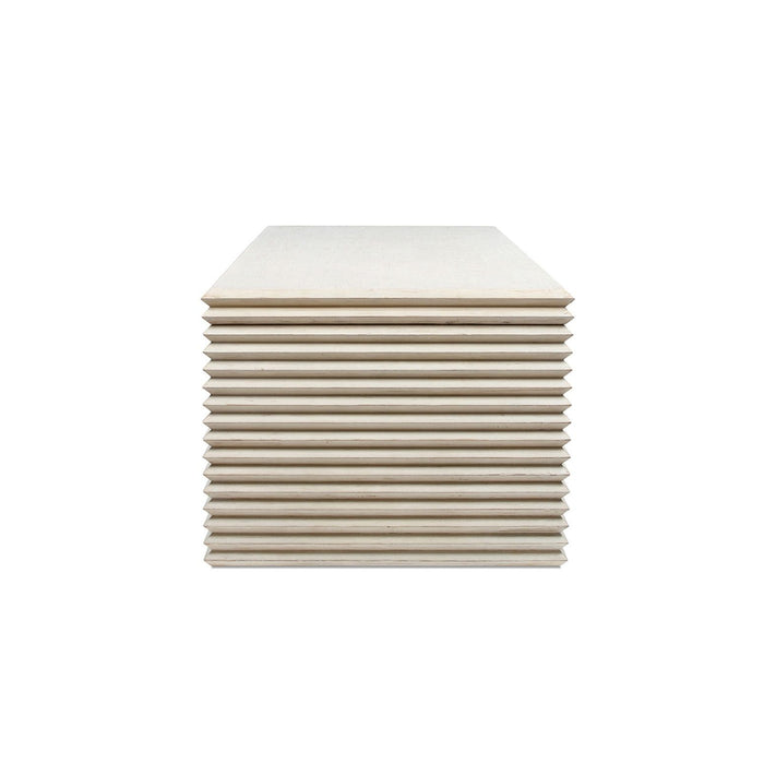 Veda - Geometric Waterfall Dining Table - White