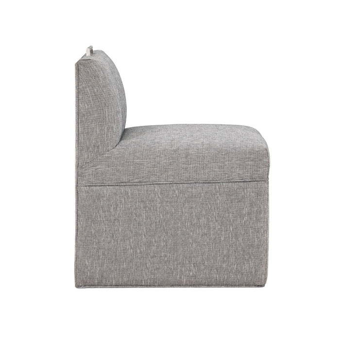 Della - Upholstered Castered Chair - Gray